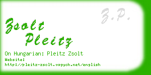 zsolt pleitz business card